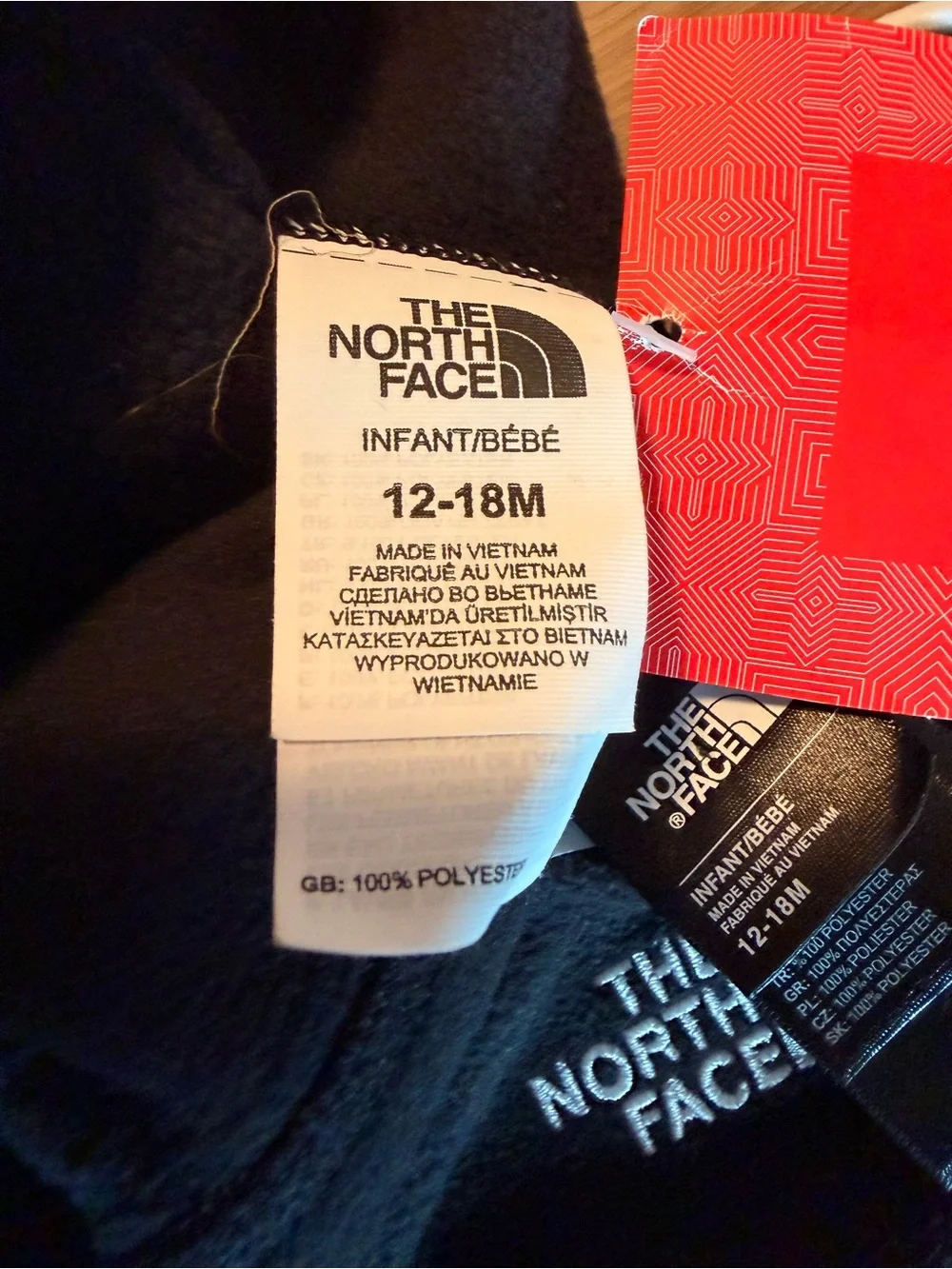 The North Face Kids Black Fleece One-Piece Romper set 12-18